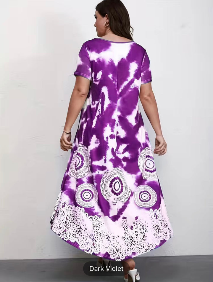 Tie dye purple dress