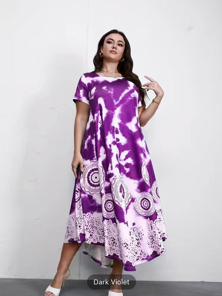 Tie dye purple dress