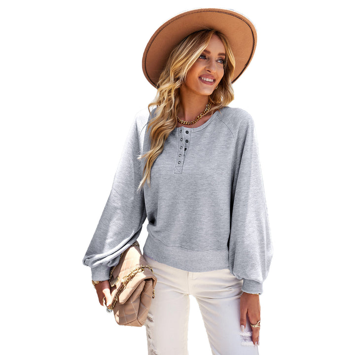Women's Fashion Loose Casual Solid Color Hoodie Long-sleeved Top
