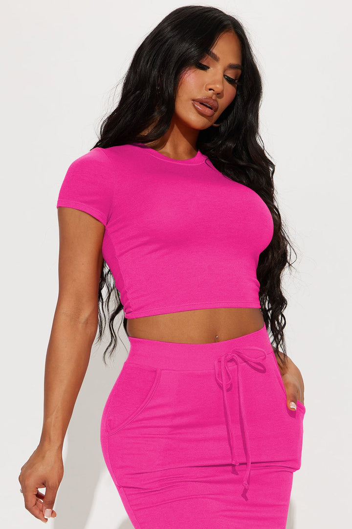 Sexy Fashion Solid Color Two-piece Set