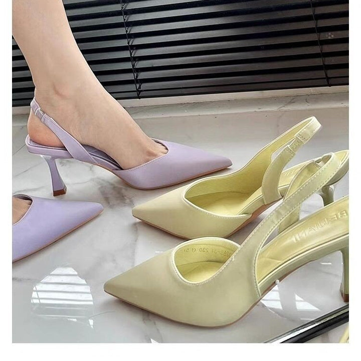 Closed Toe Back Strap Solid Color Women's Shoes Sandals