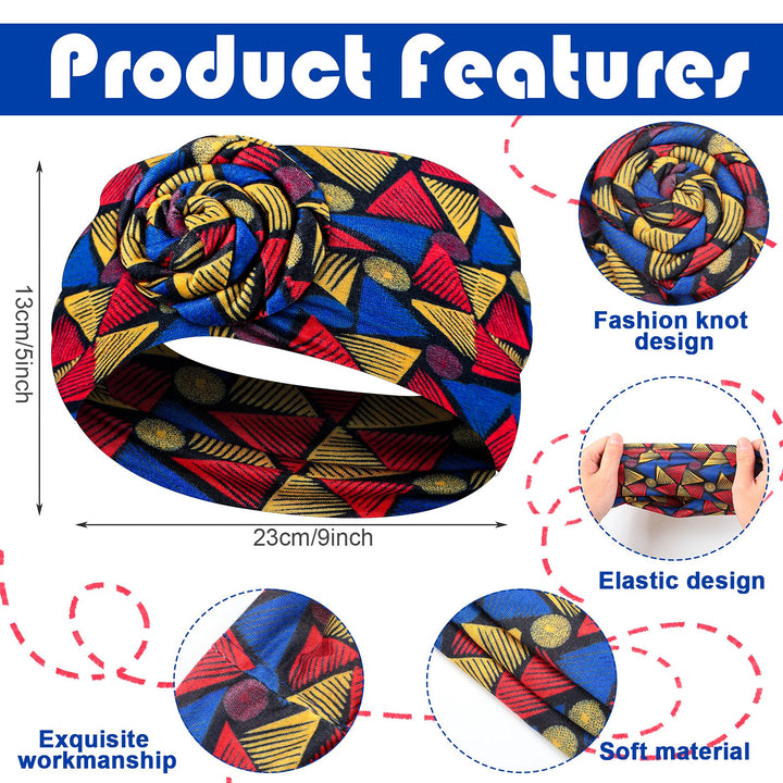 Twisted Wide Knotted Headwrap for Black Women (Vibrant Style)