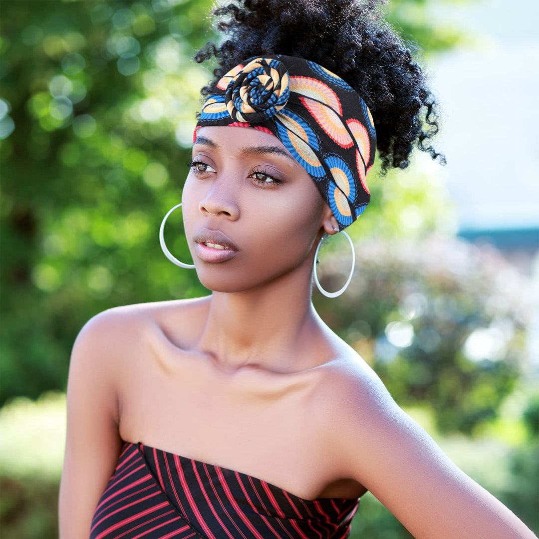 Twisted Wide Knotted Headwrap for Black Women (Vibrant Style)