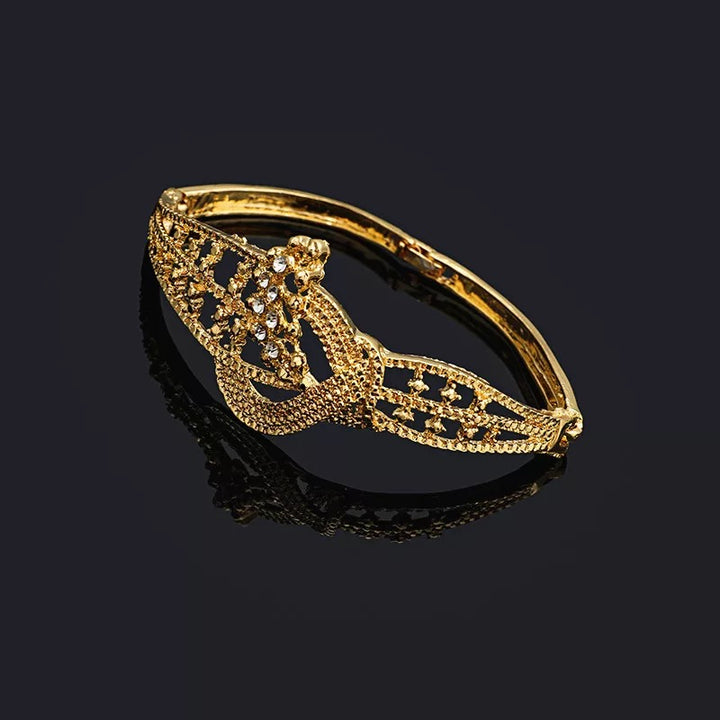 Luxury 18k gold plated bridal statement set