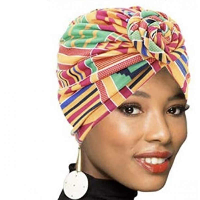 African headwrap pre-tied bonnet