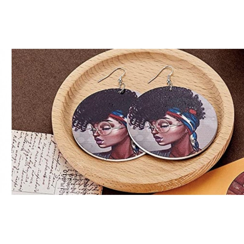Wrap earrings African themed earrings