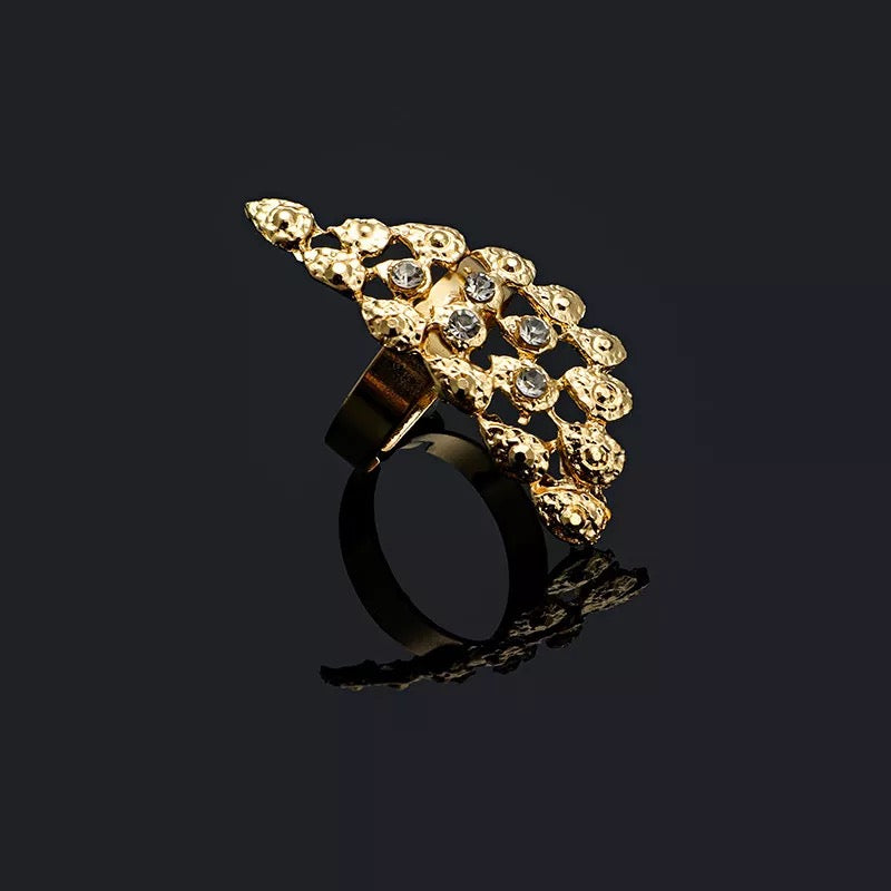 Luxury 18k gold plated bridal statement set