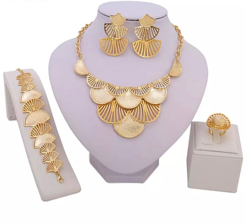 Gold  plated  Dubai African Jewelry Set