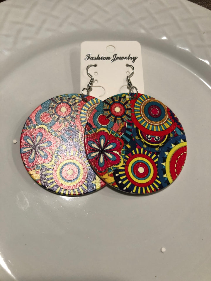 African printed earrings C