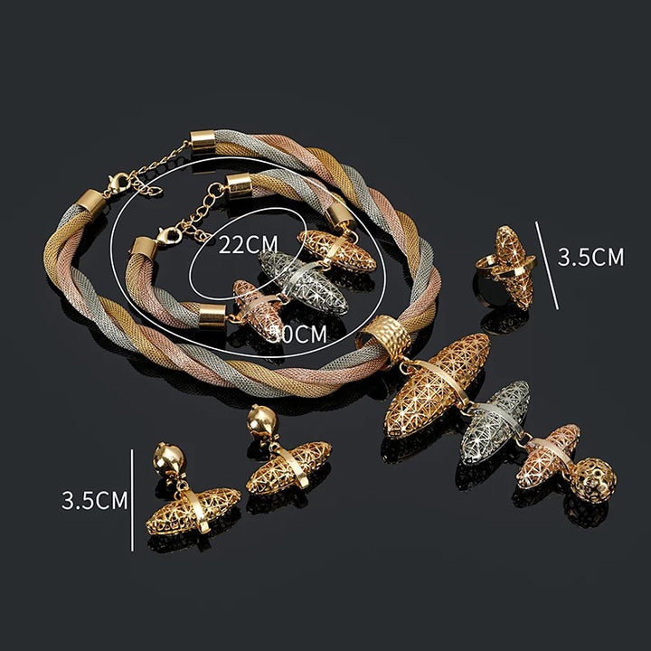 Drop Pendant Necklace Earrings Jewelry Sets