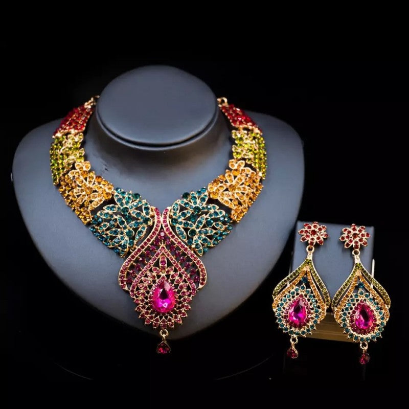 Luxury Colorful Bridal Jewelry Set