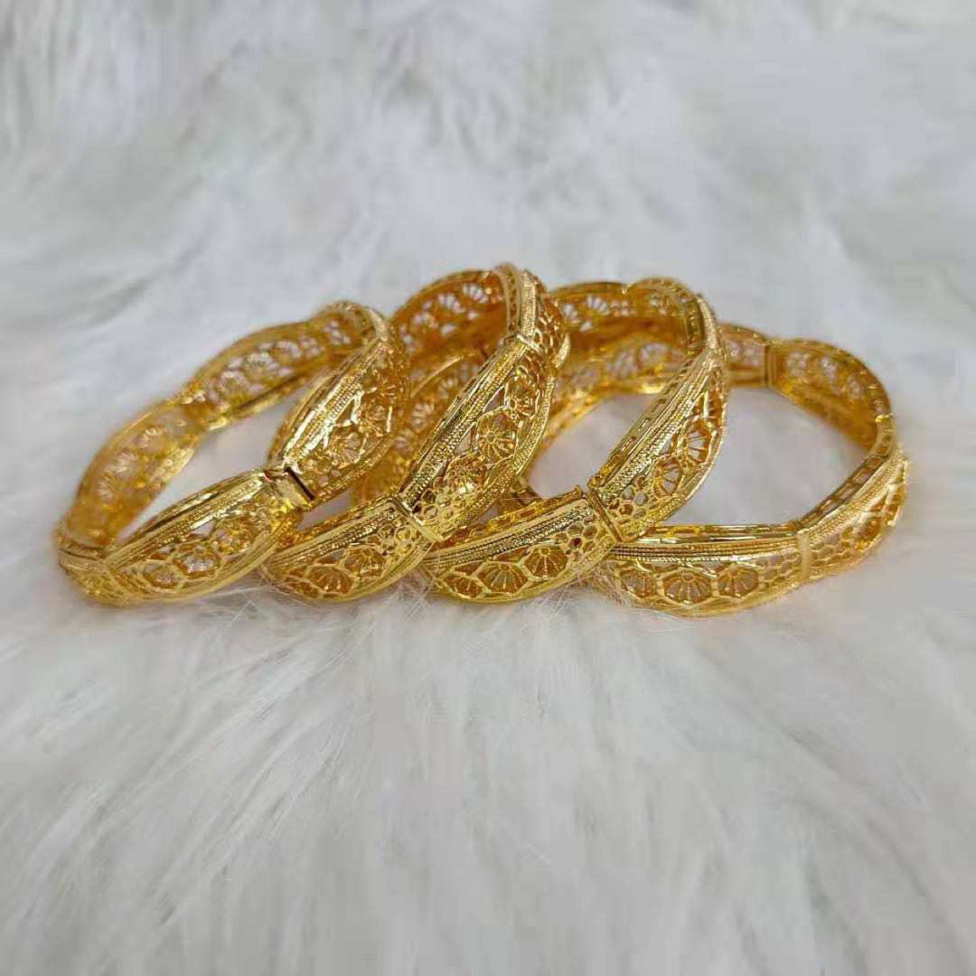 4 Bohemian cuff bracelet set