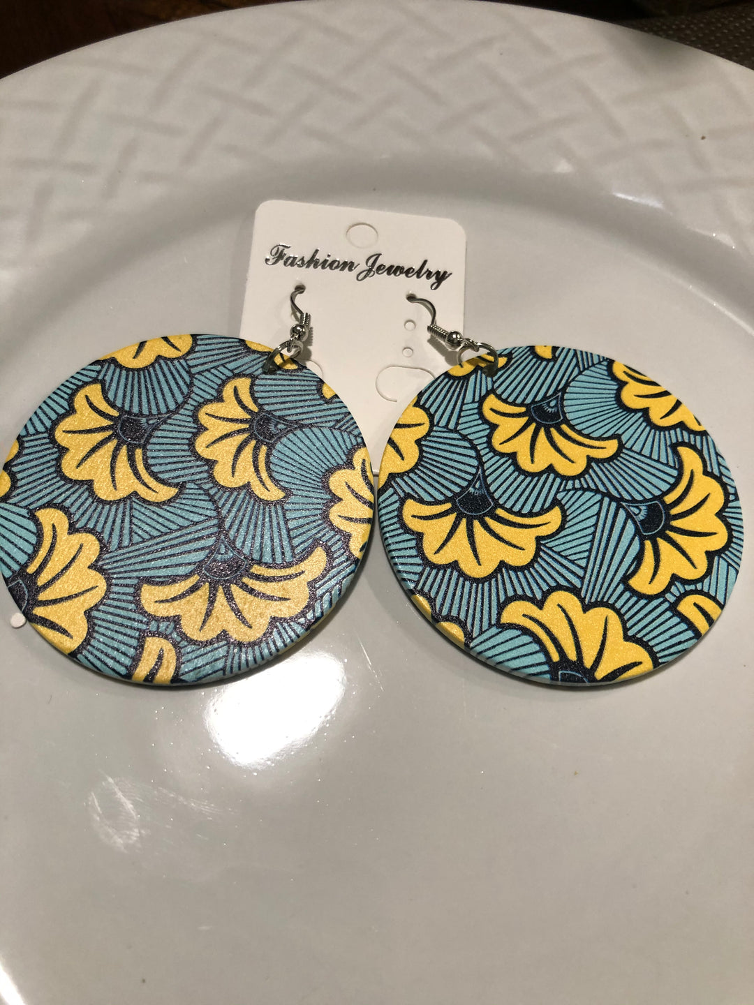 African printed earrings C