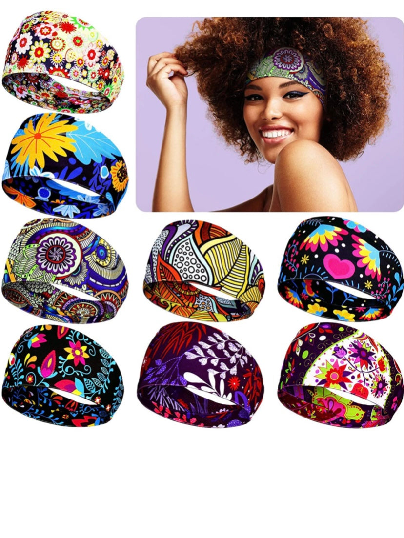 Floral pattern African headbands