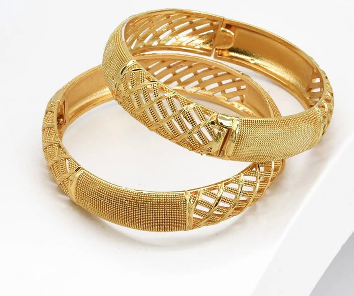 Copper India 18k gold plated bangles