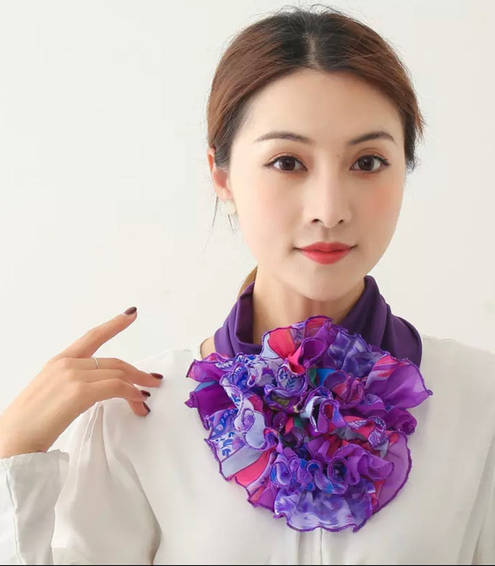 Floral scarves or headwear