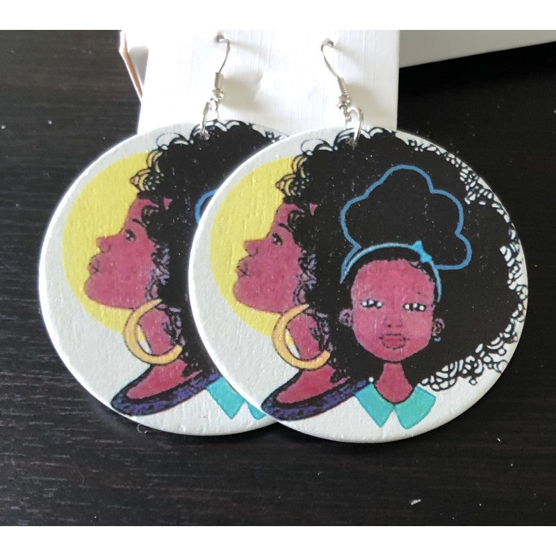 Two faces earrings