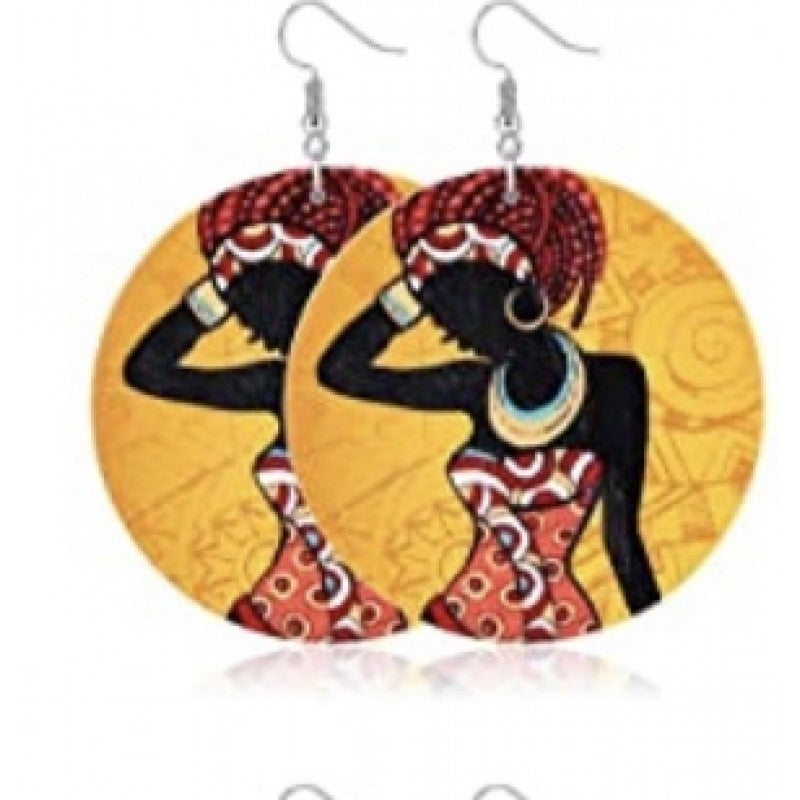 African woman earrings