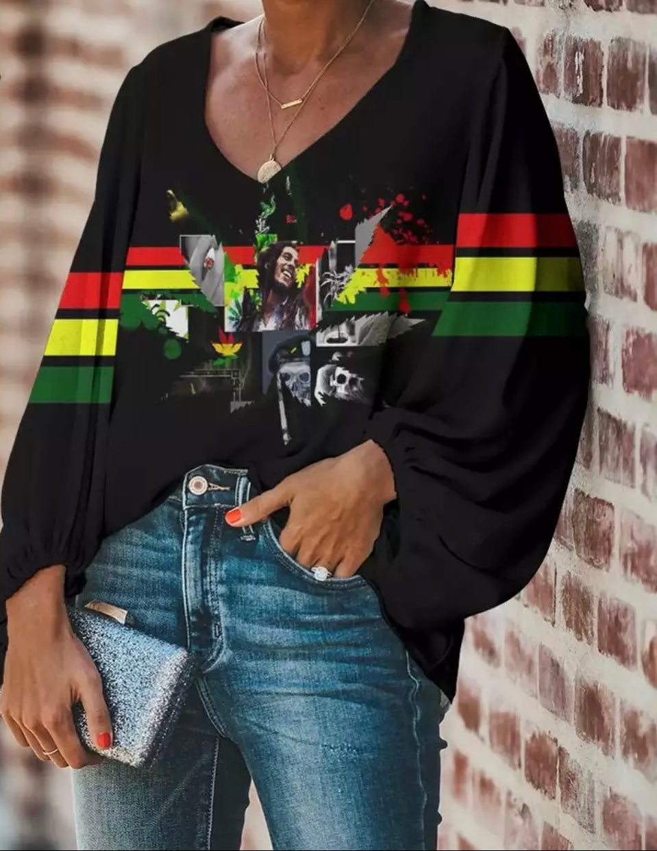 Black Bob Marley Shirt
