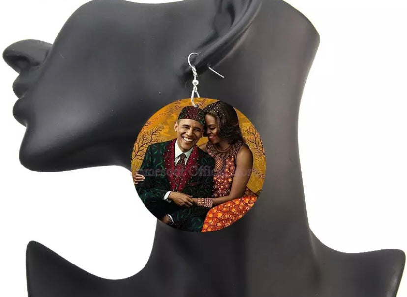 Presidential couple earrings