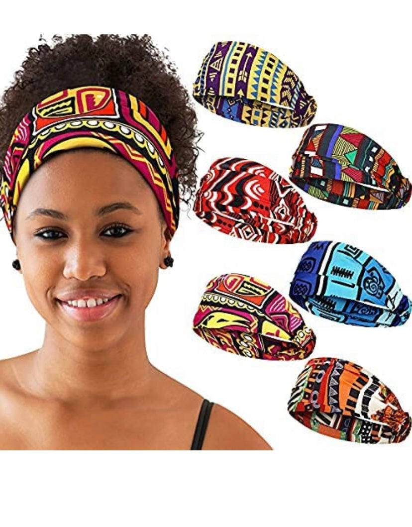 Hobo print African headbands