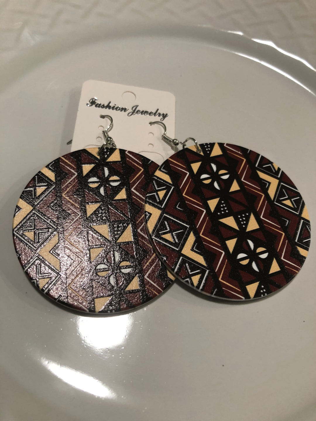 African printed earrings E