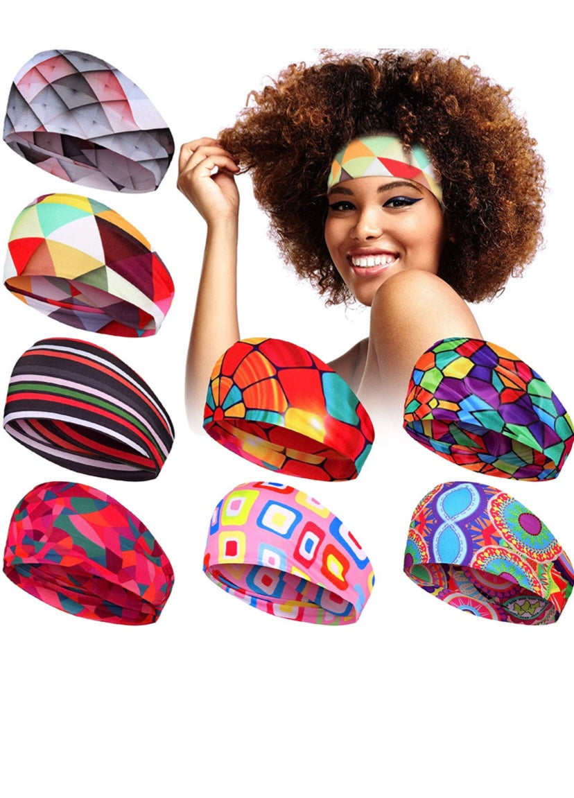 Geometric pattern African headbands