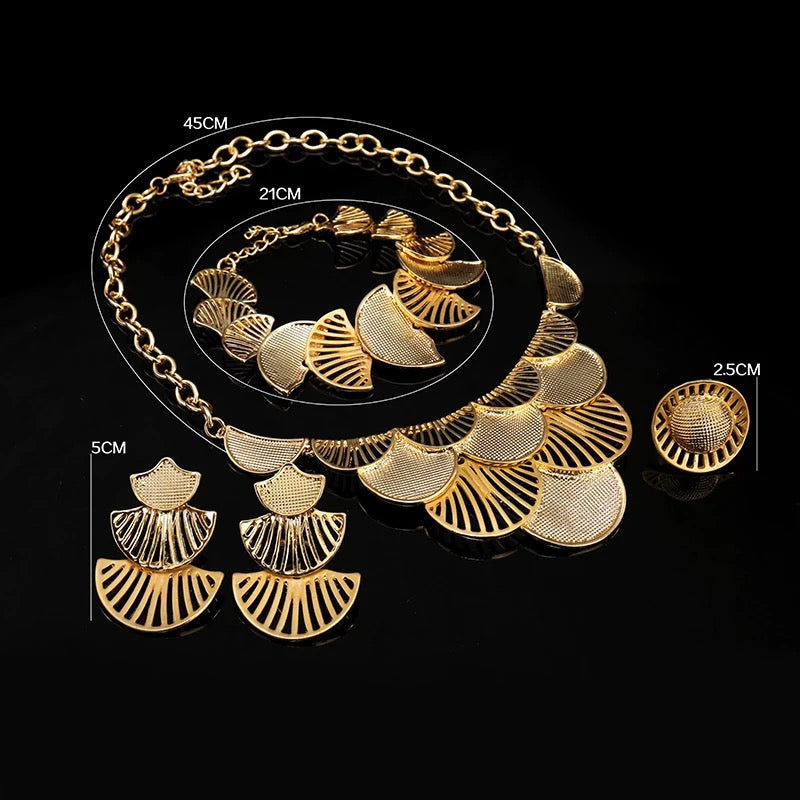 Gold  plated  Dubai African Jewelry Set